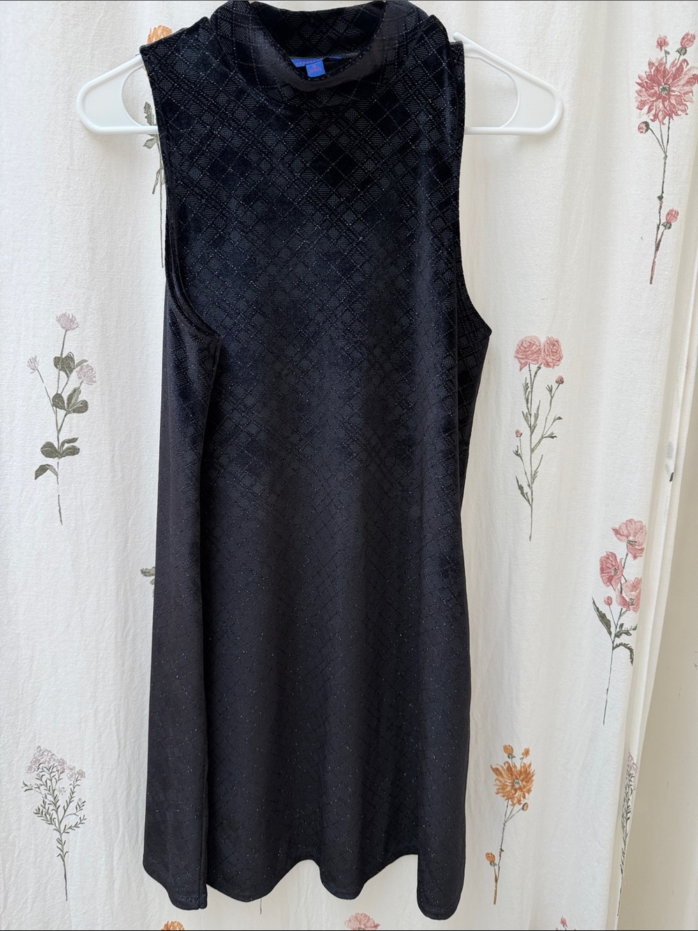 Aeropostale Black Sleeveless Mock Neck Mini Dress with sparkles
